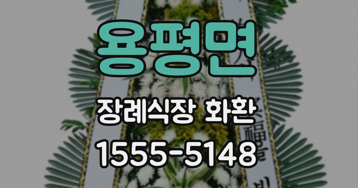 용평면 장례식장 화환