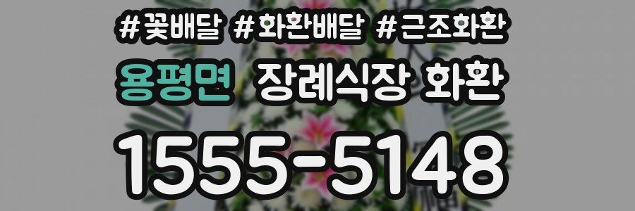 용평면 장례식장 화환