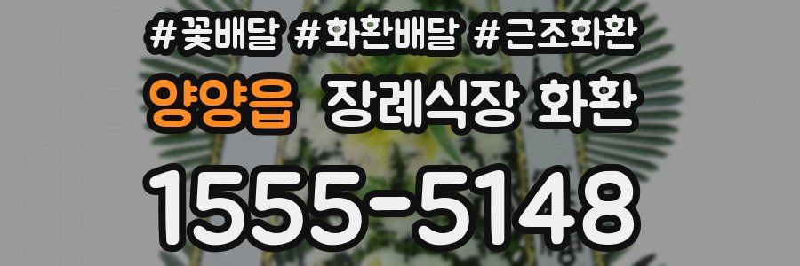 양양읍 장례식장 화환