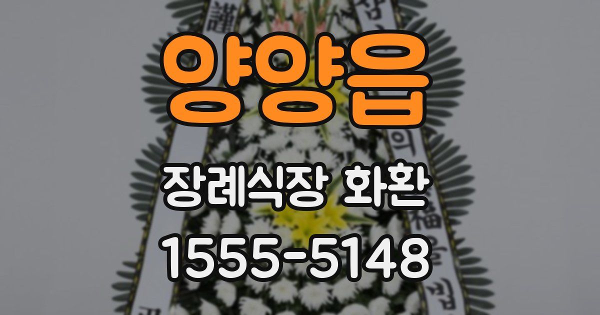 양양읍 장례식장 화환