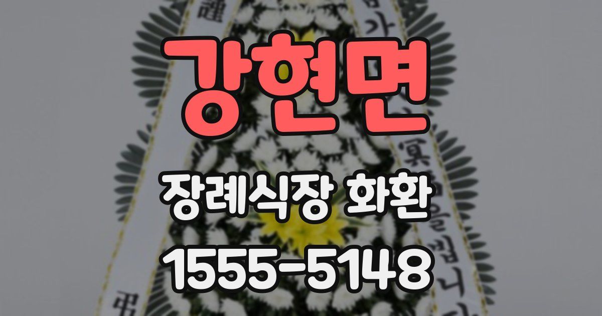 강현면 장례식장 화환