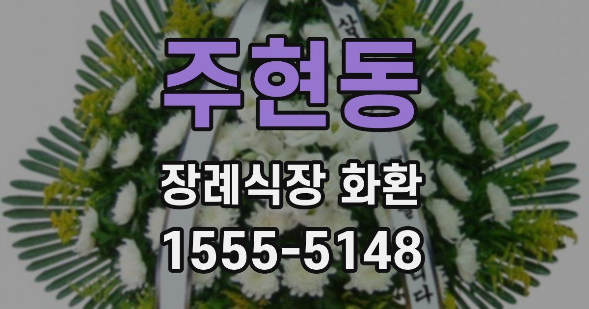 주현동 장례식장 화환