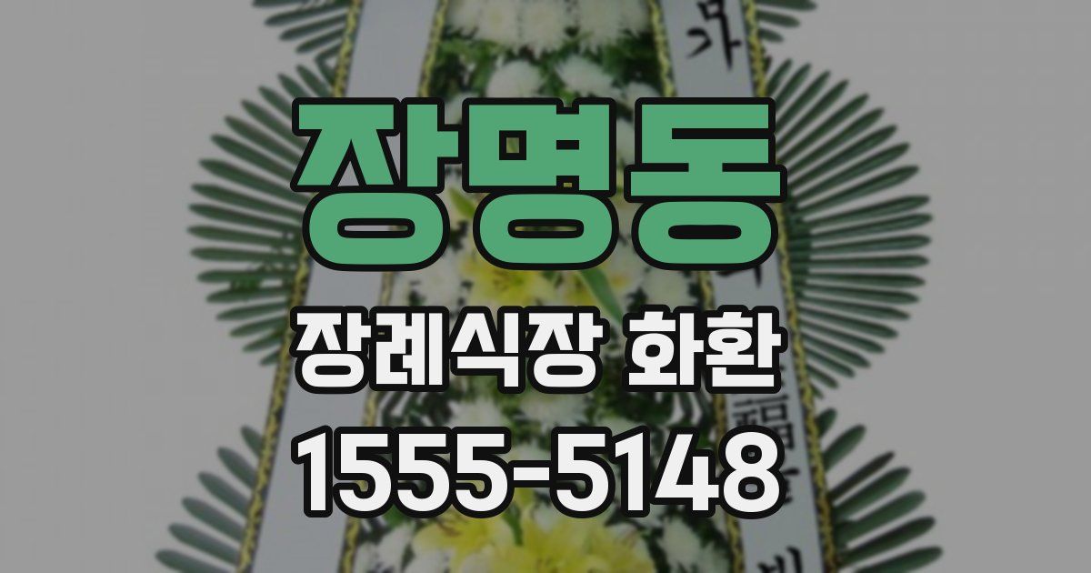 장명동 장례식장 화환