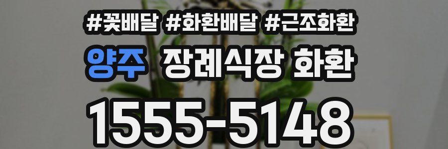 양주 장례식장 화환