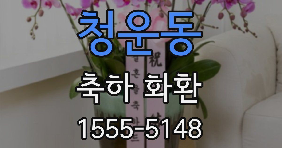 청운동 축하 화환