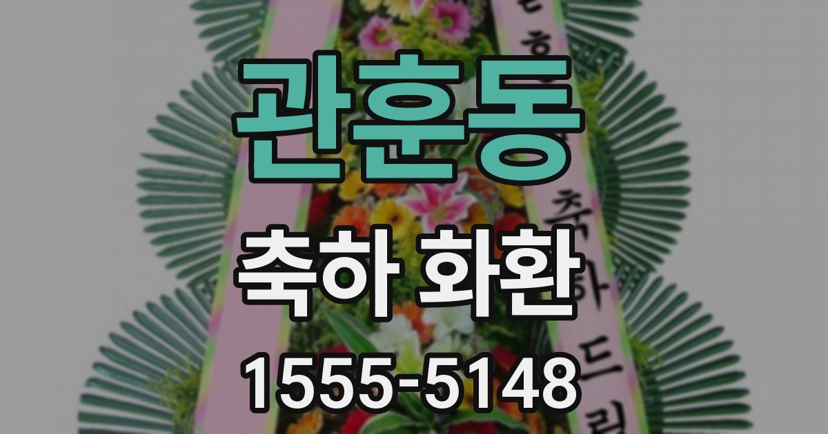 관훈동 축하 화환