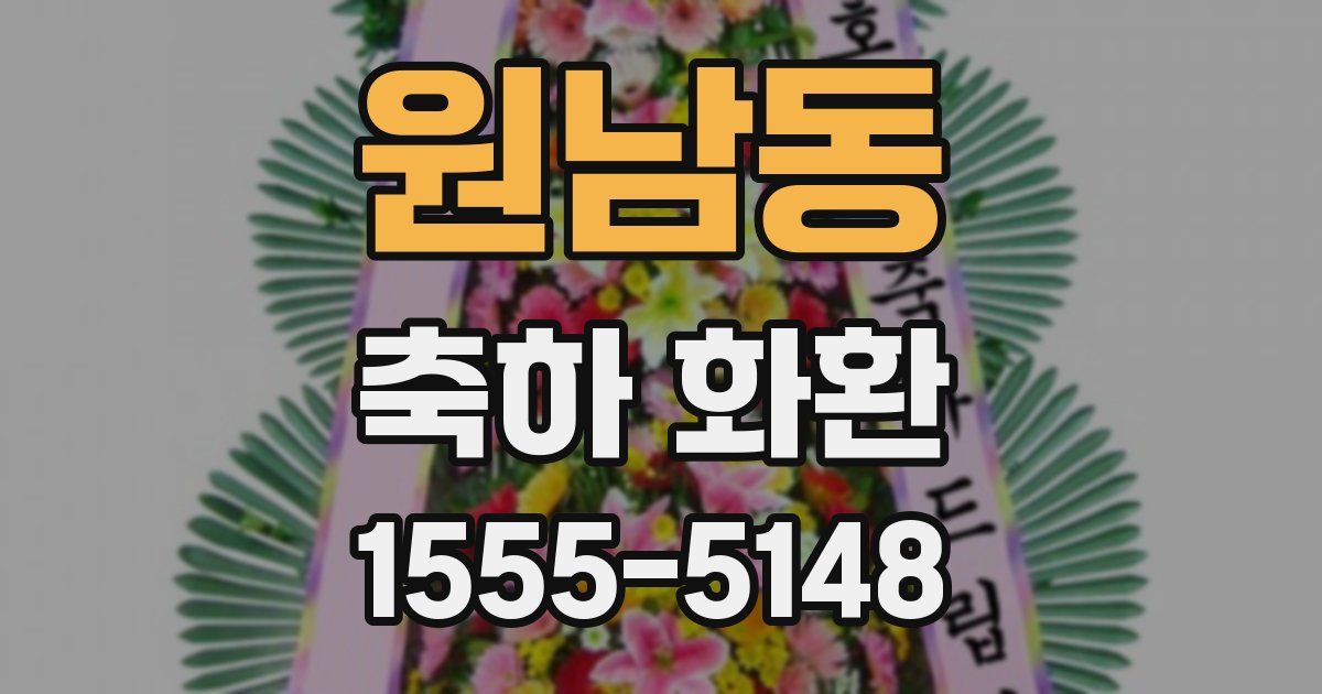 원남동 축하 화환