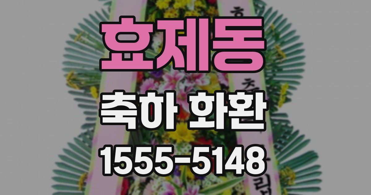 효제동 축하 화환