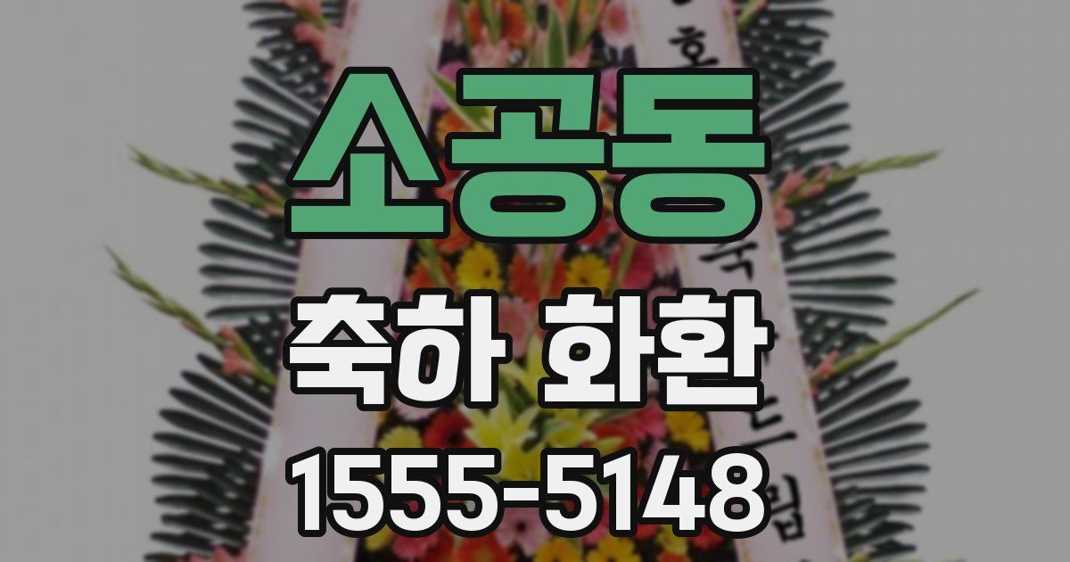소공동 축하 화환