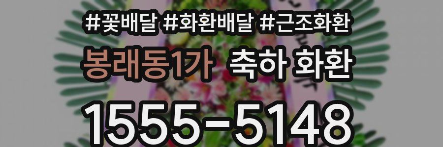 봉래동1가 축하 화환