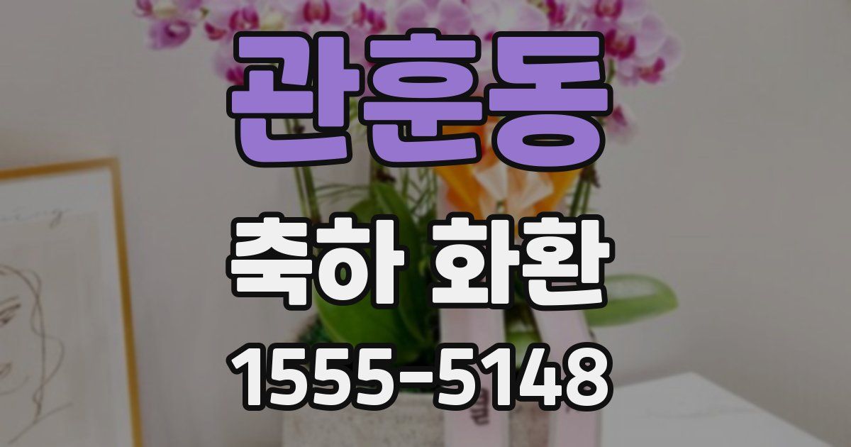 관훈동 축하 화환