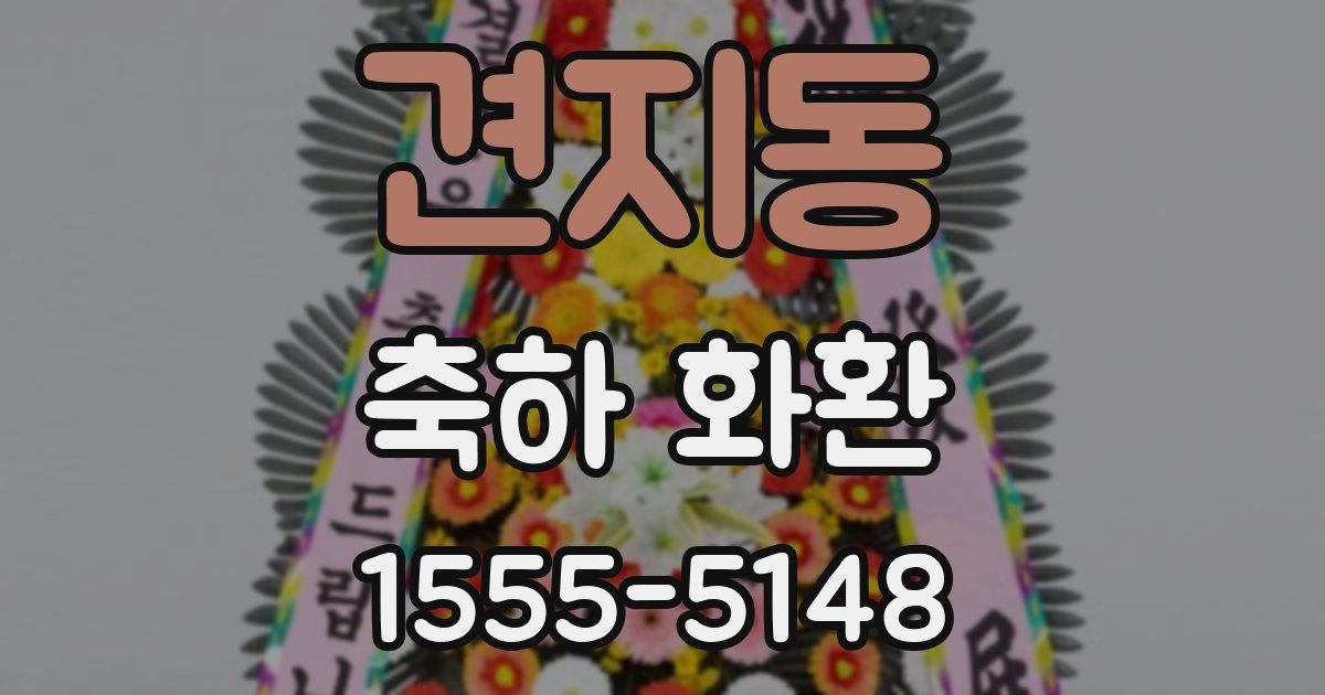 견지동 축하 화환