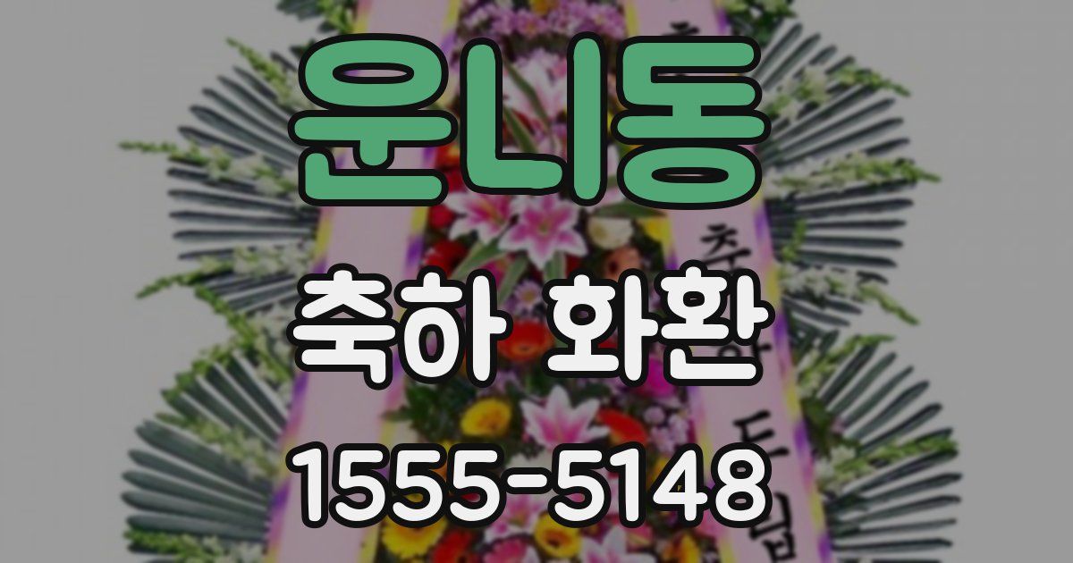 운니동 축하 화환
