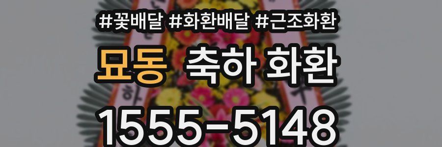 묘동 축하 화환
