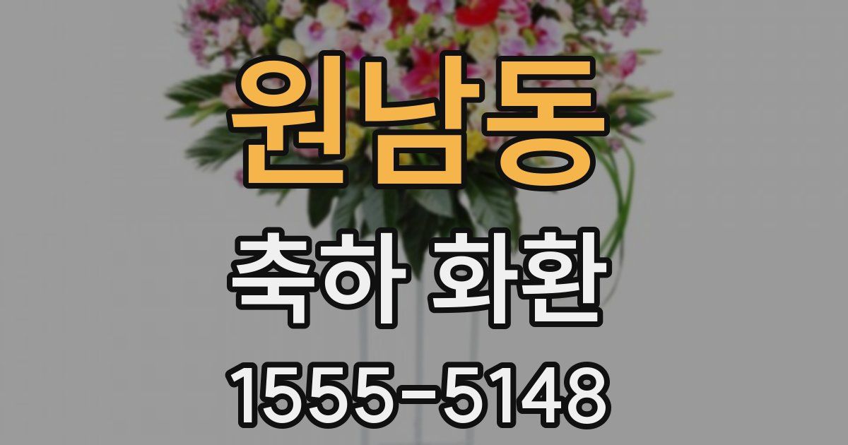 원남동 축하 화환