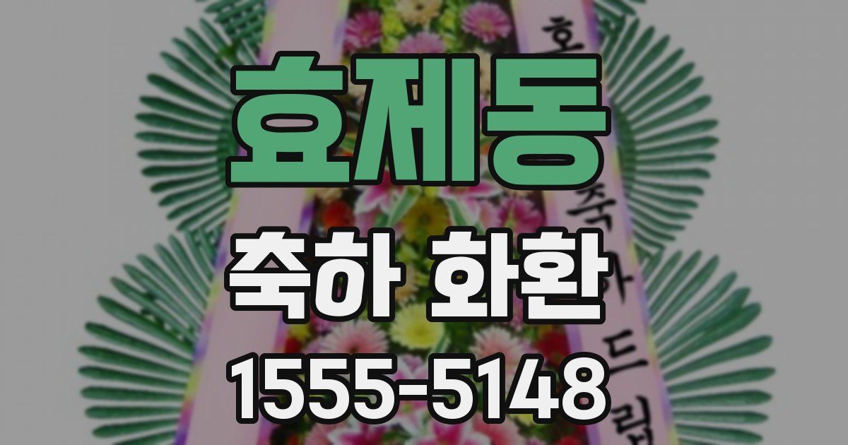 효제동 축하 화환