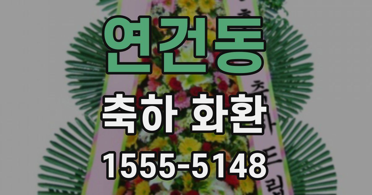 연건동 축하 화환