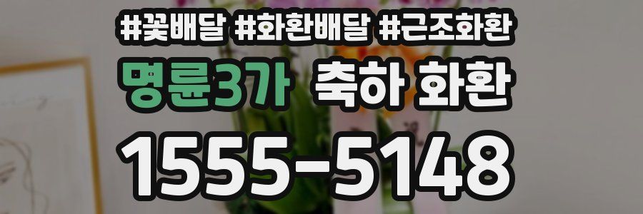 명륜3가 축하 화환
