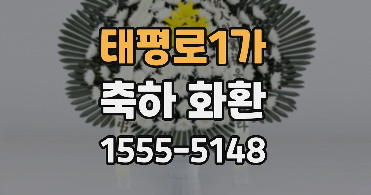 태평로1가 축하 화환