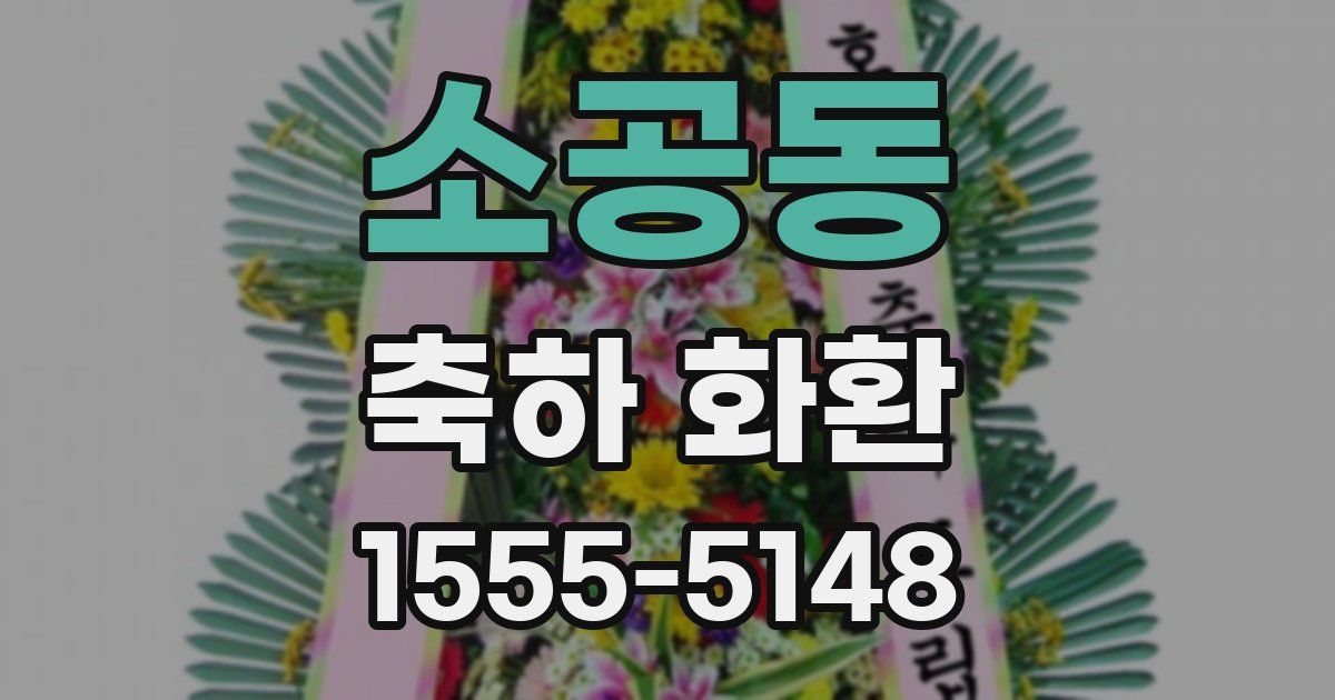 소공동 축하 화환