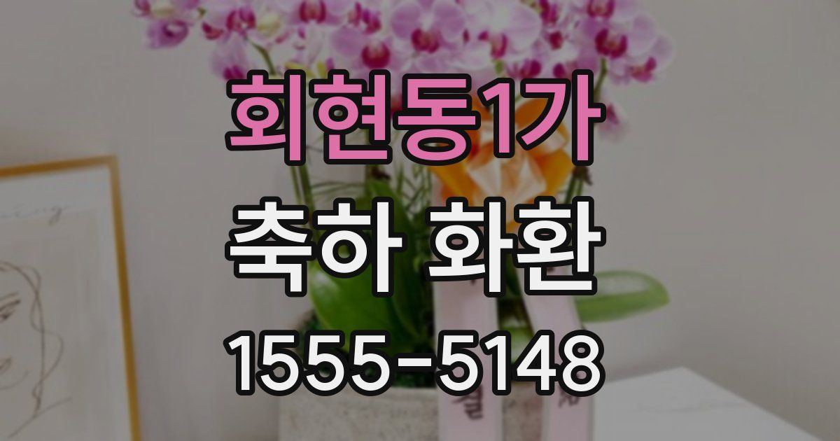 회현동1가 축하 화환