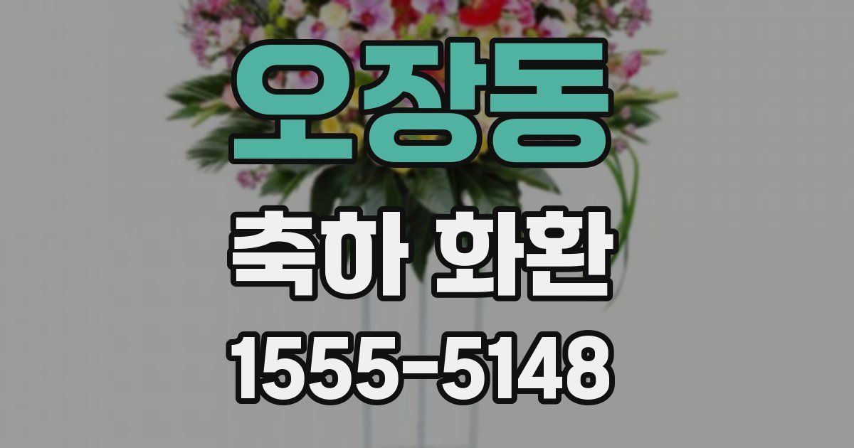 오장동 축하 화환