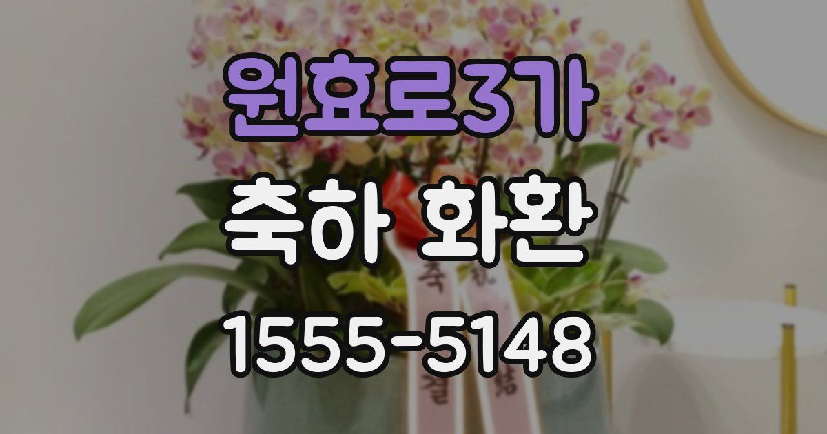 원효로3가 축하 화환