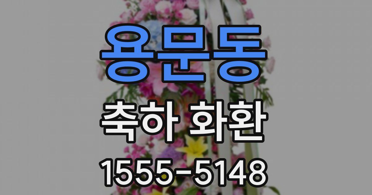 용문동 축하 화환