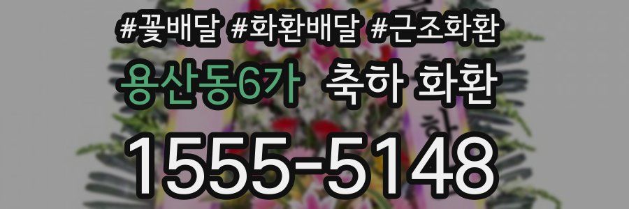 용산동6가 축하 화환