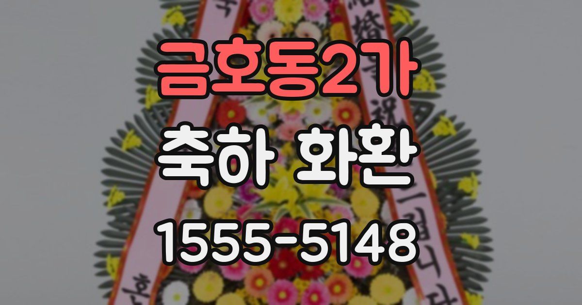 금호동2가 축하 화환