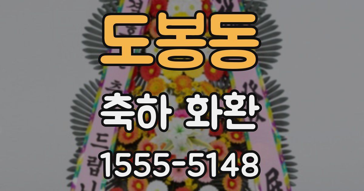 도봉동 축하 화환