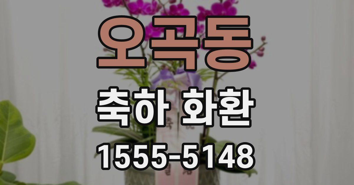 오곡동 축하 화환