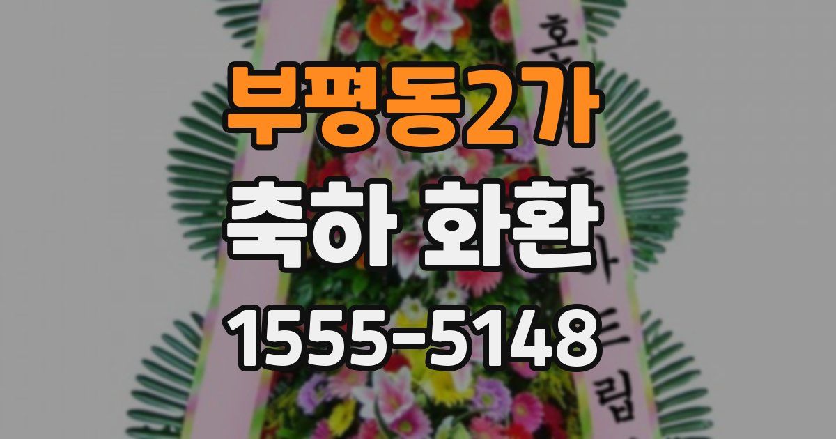 부평동2가 축하 화환