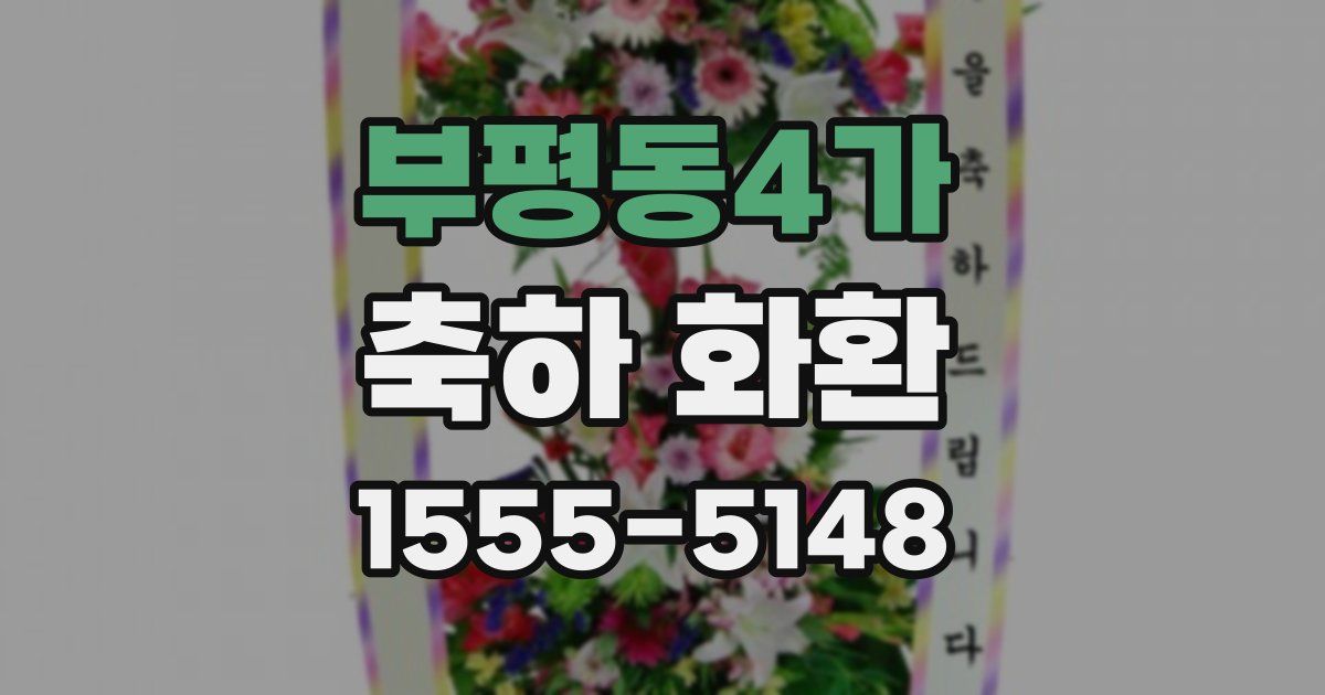 부평동4가 축하 화환