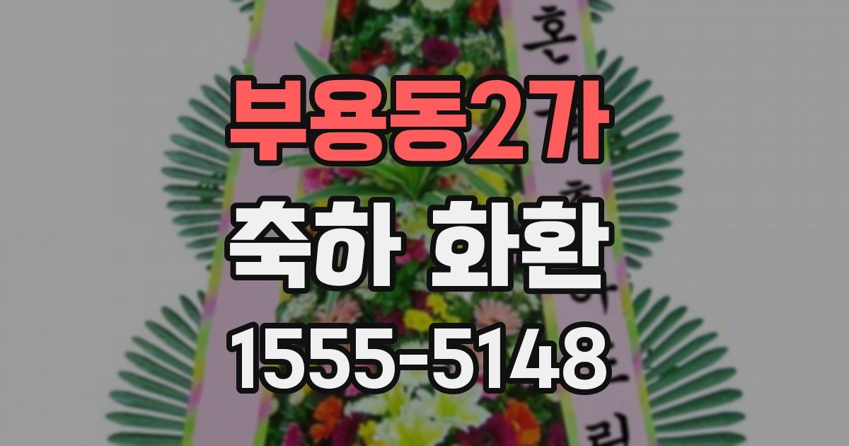 부용동2가 축하 화환