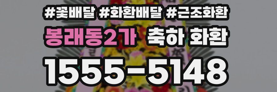 봉래동2가 축하 화환