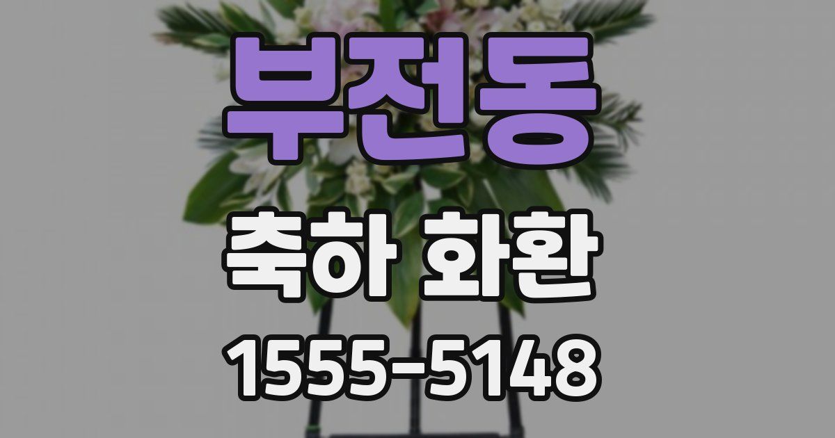 부전동 축하 화환