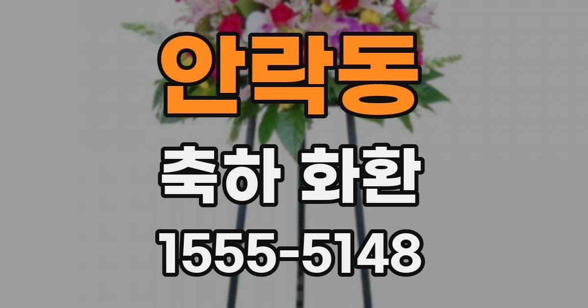 안락동 축하 화환