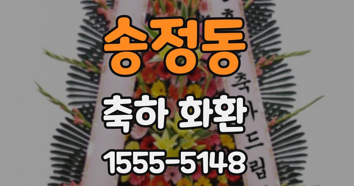 송정동 축하 화환