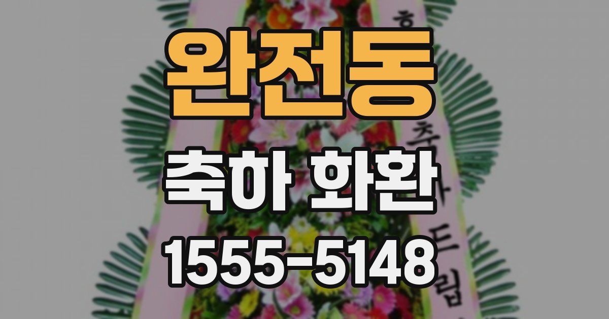 완전동 축하 화환