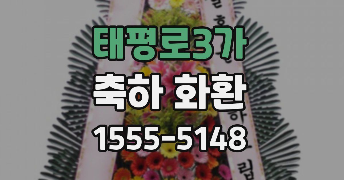 태평로3가 축하 화환
