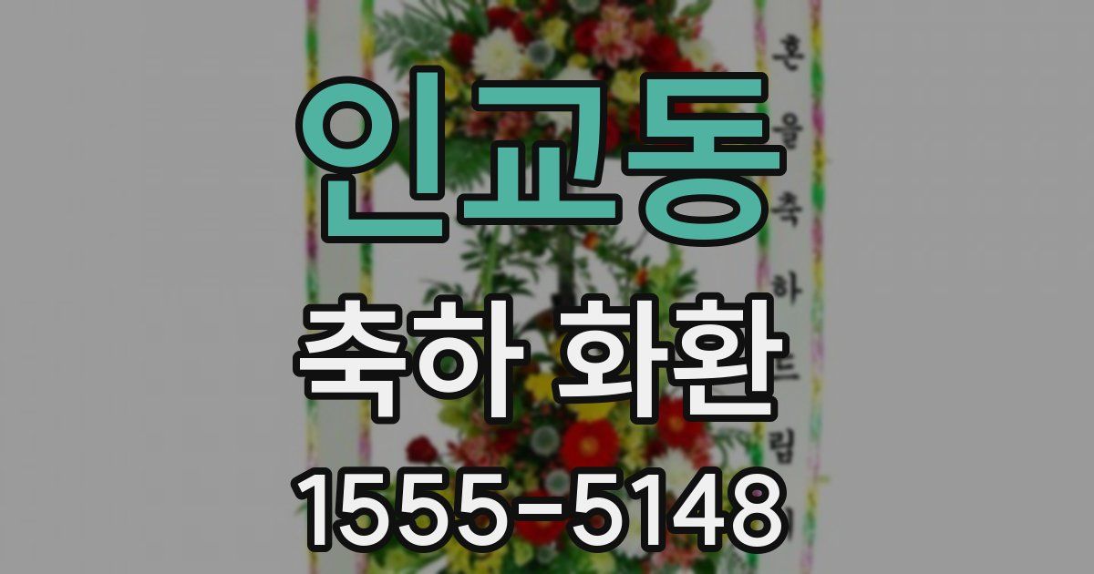 인교동 축하 화환