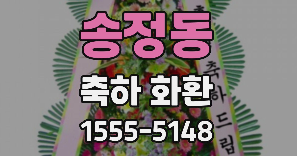송정동 축하 화환