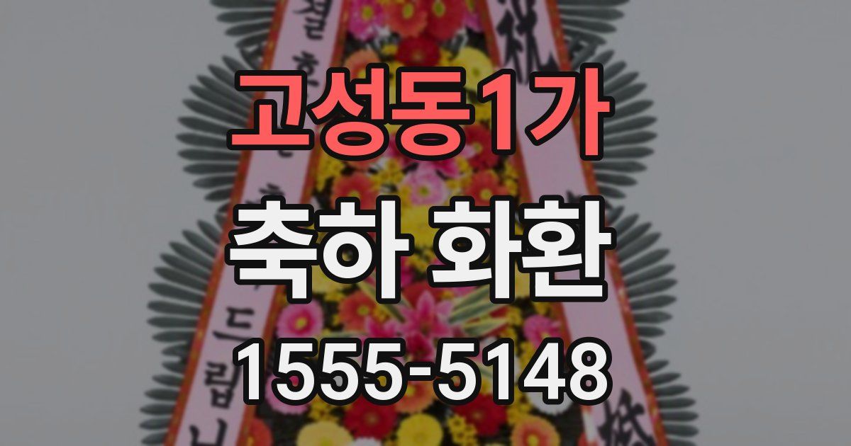 고성동1가 축하 화환