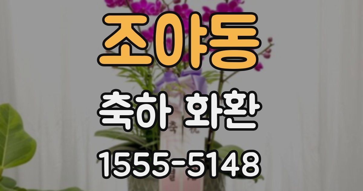 조야동 축하 화환