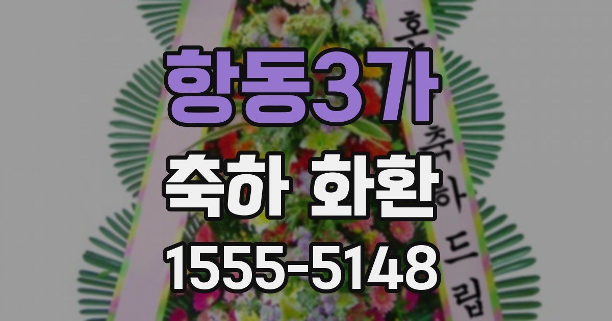 항동3가 축하 화환