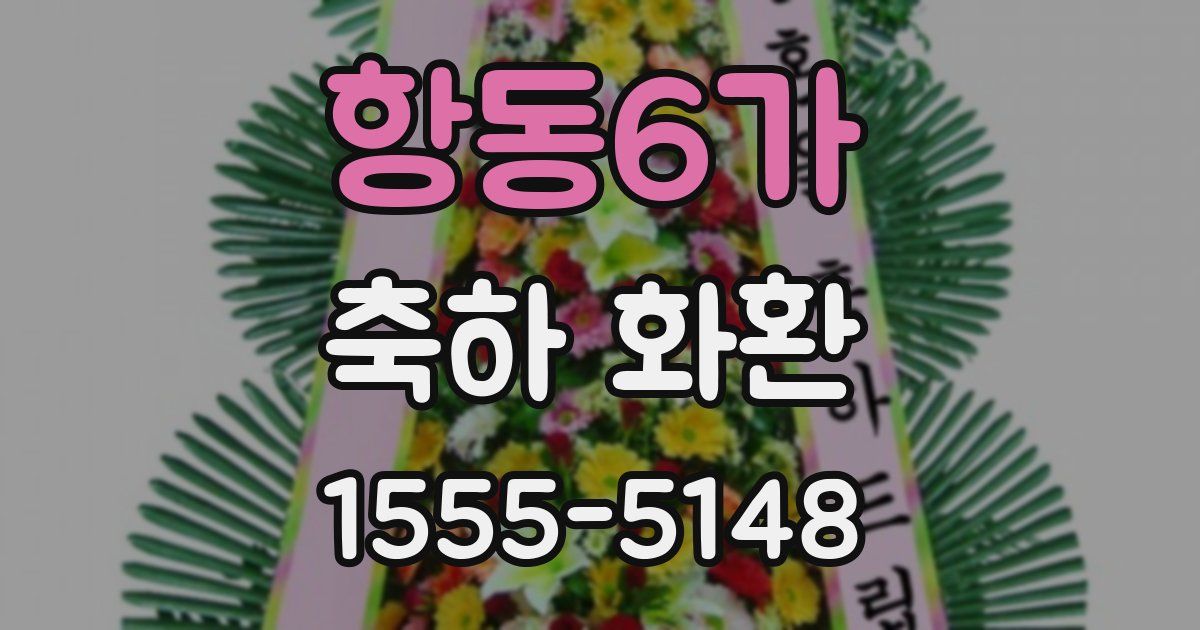 항동6가 축하 화환