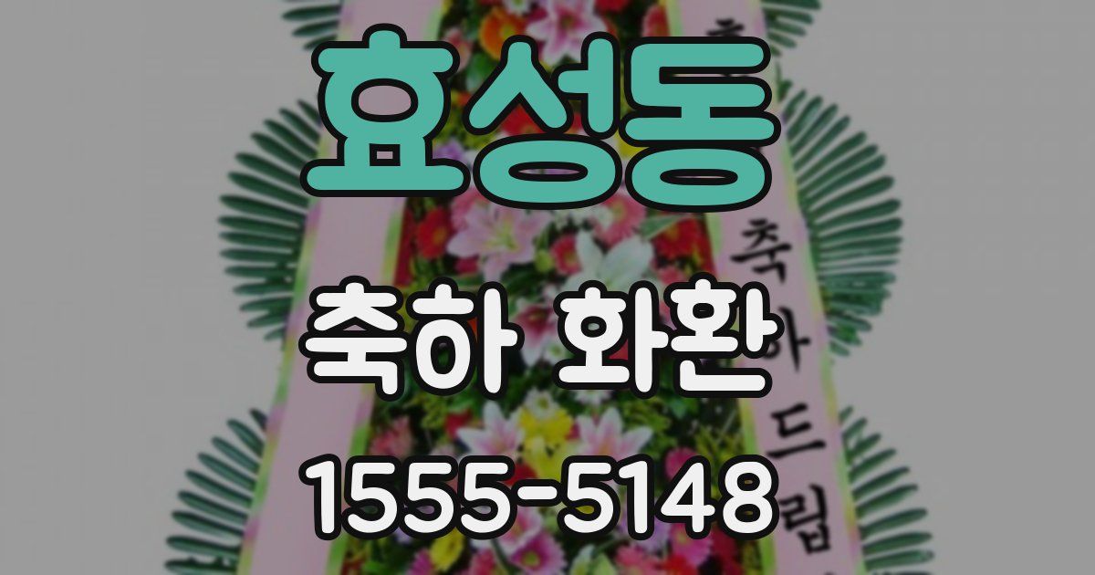 효성동 축하 화환
