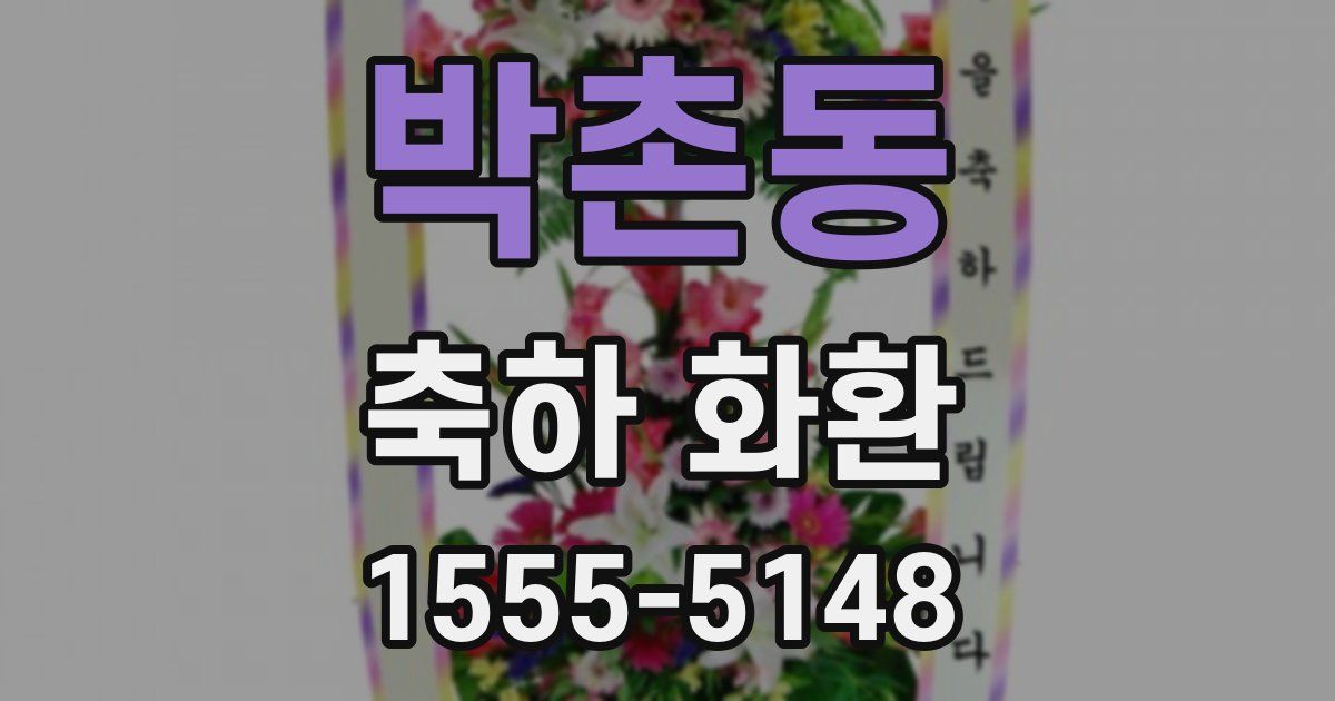 박촌동 축하 화환