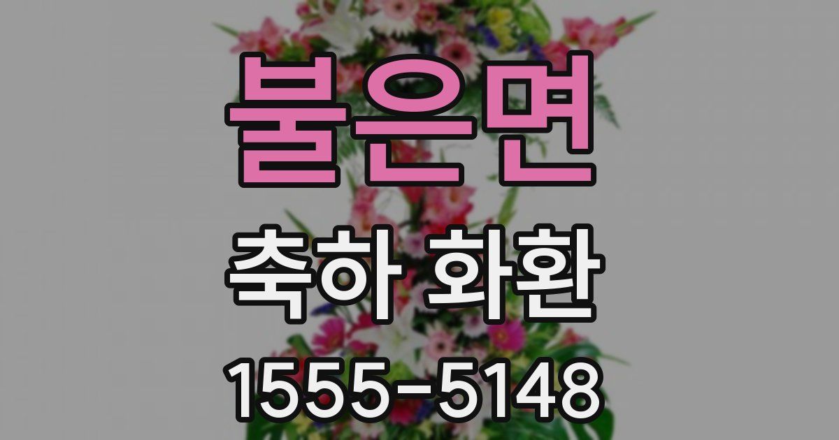 불은면 축하 화환
